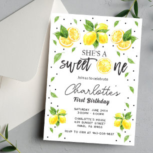 Convite de 1º Aniversário do Limão   Cartão de Fes