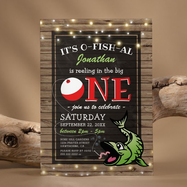 Convite de 1º Aniversário do Reel One Fishing (Criador carregado)