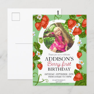 Convite de 1º Aniversário Doce Foto Fofa de Morang