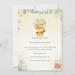 Convite de 1º Aniversário Little Fox