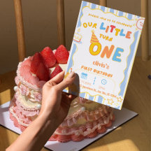 Convite de 1º Aniversário para meninas