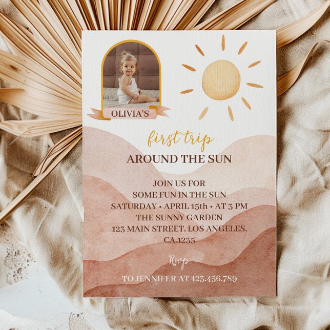 Convite de 1º Aniversário Primeira Volta ao Sol Fo (Criador carregado)