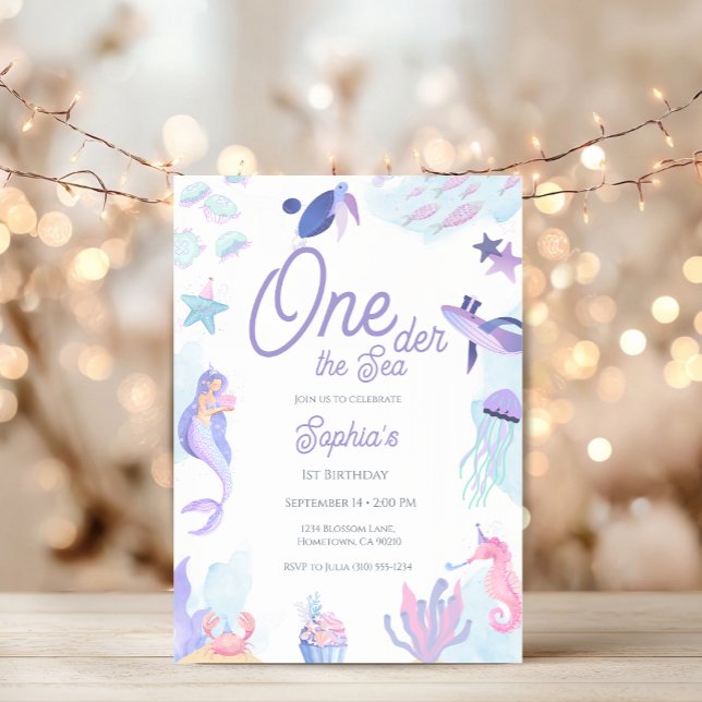 Convite de 1º Aniversário Sob o Mar (Criador carregado)