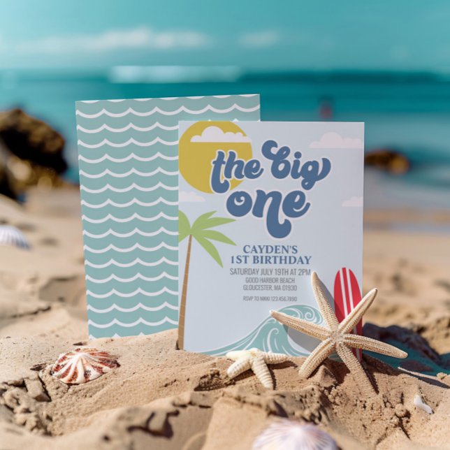 Convite de 1º Aniversário The Big One Surf Beach (Criador carregado)