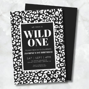 Convite de 1º Aniversário Wild One Safari