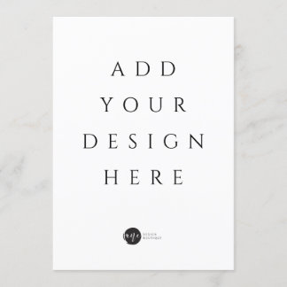 Convite de 13" x 18" cm / Cardápio / Cartão simple