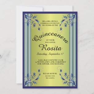 Convite de 15 anos de aniversário de meninas latin