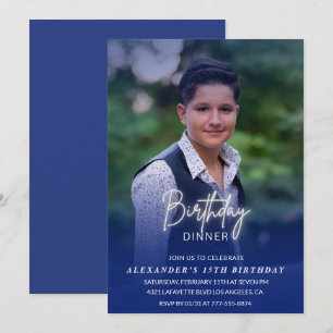 convite de 15 anos Jantar de Aniversário Foto Home