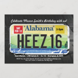 Convite de 16º Aniversário do Menino com Licença d