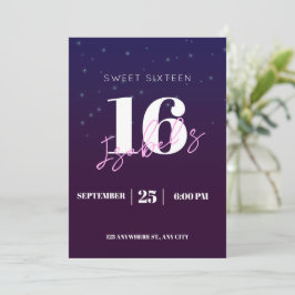 Convite de 16 anos para menina Digital Sweet 16