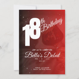 Convite de 18 de aniversário para o Elegante Verme