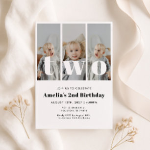 Convite de 2º Aniversário com Foto