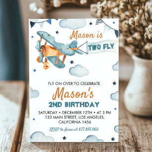 Convite de 2º Aniversário de Avião Antigo