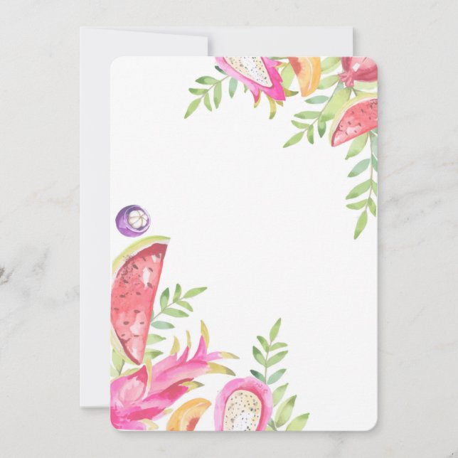 Convite de 2º aniversário FRUTTI de TWO-TTI - Cart (Frente)