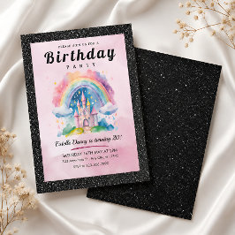 Convite de 20º Aniversário Princesa Castelo Brilho