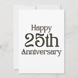 Convite de 25º Aniversário Feliz