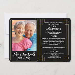 Convite de 25 do Jubileu de Prata Personalizado