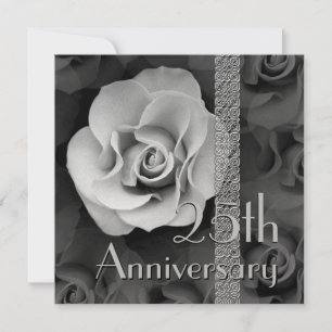 Convite de 25 - Rosa de SILVER