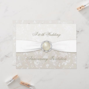 Convite de 30 de Casamento de Damask