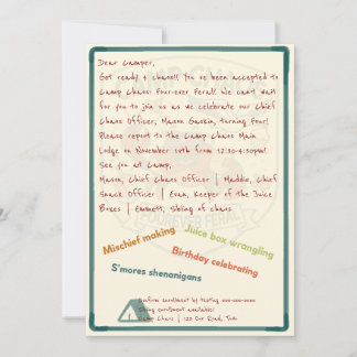 Convite de 4º Aniversário do Campo Chaos: Para Sem