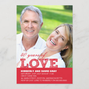 Convite de 40º Aniversário de Casamento