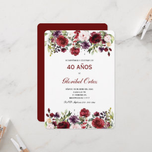 Convite de 40 Anos Mulher Convite