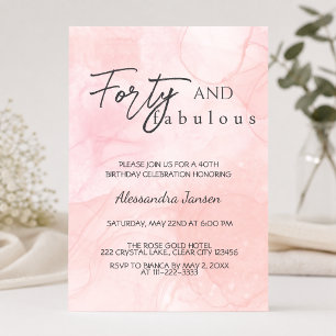 Convite de 40 & Fabuloso para Aniversário de 40 an