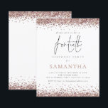 Convite de 40 Partes para Glitter Dourado do Glam<br><div class="desc">Há duas opções de papel a escolher para esse tamanho (4, 5 x 5, 6") na faixa de Orçamento. Para este produto, eu recomendaria o semibrilho, que é um estoque de cartão de 110 gsm, semelhante em espessura a um cartão postal. A opção Satin é um papel muito mais fino,...</div>