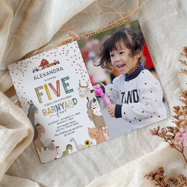 Convite de 5º Aniversário da Fazenda do Photo Barn (Criador carregado)