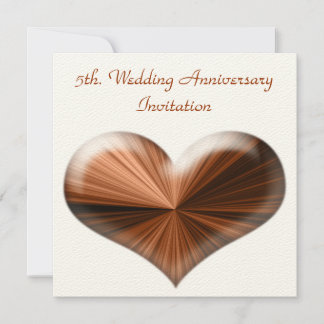 Convite de 5º Aniversário de Casamento