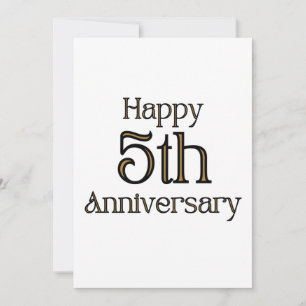 Convite de 5º Aniversário Feliz