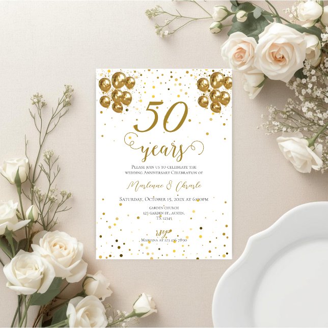 convite de 50º aniversário (Criador carregado)