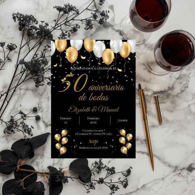 convite de 50º aniversário (Criador carregado)