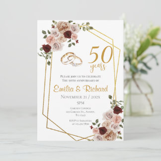 convite de 50º aniversário