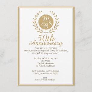 Convite de 50º Aniversário de Casamento