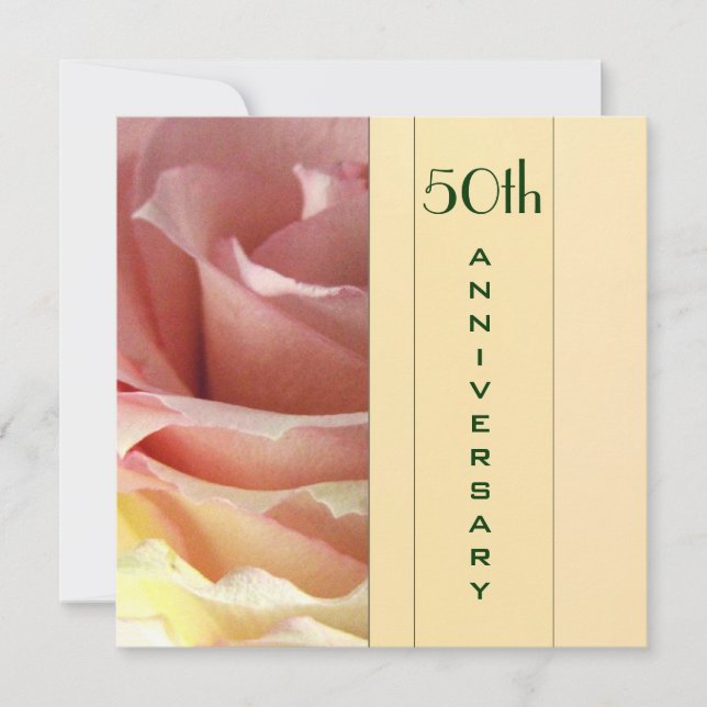 Convite de 50º Aniversário Elegante (Frente)