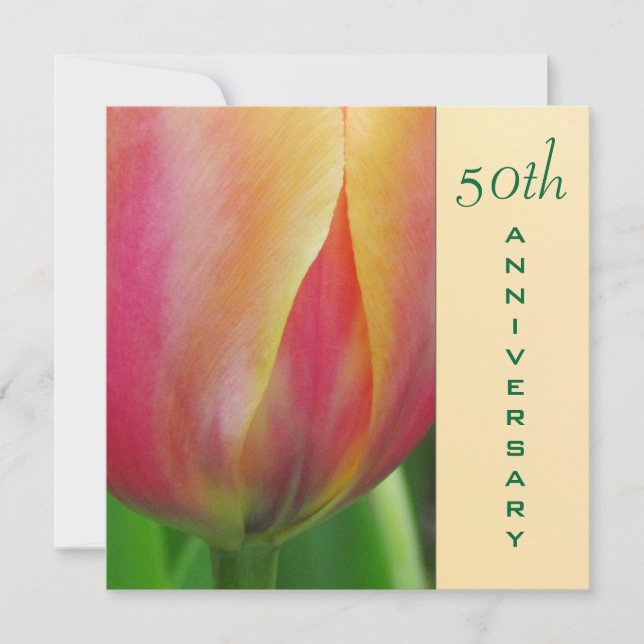 Convite de 50º Aniversário Elegante (Frente)