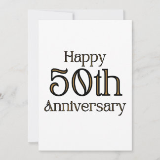 Convite de 50º Aniversário Feliz