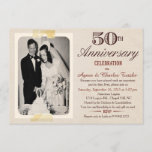 Convite de 50 anos de casamento - Foto personaliza<br><div class="desc">Convite de 50 anos de casamento - Foto personalizada</div>