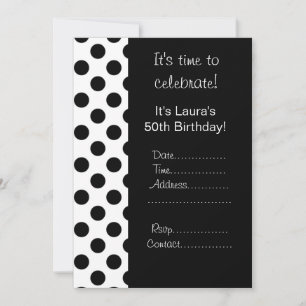 Convite de 50 anos para o Black spot