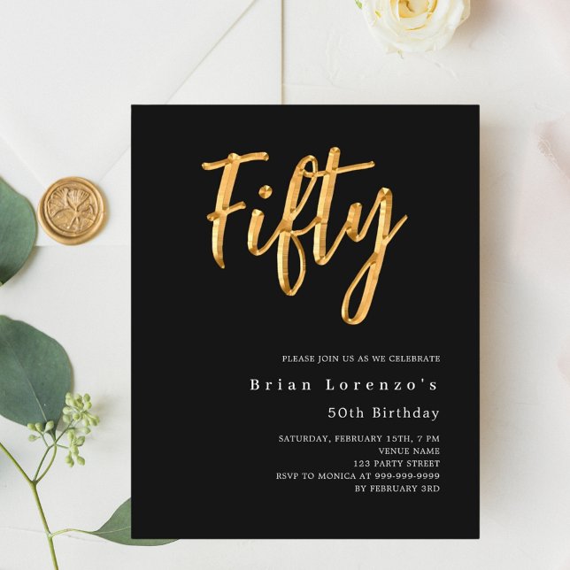 Convite de 50 anos para script de ouro preto (Criador carregado)