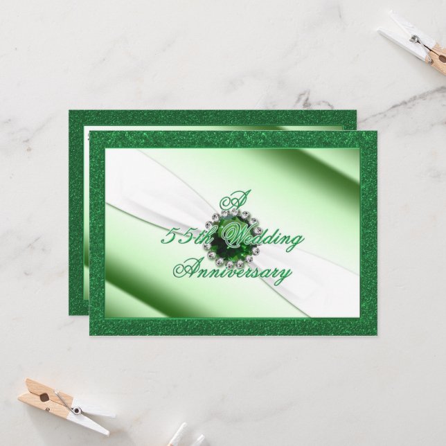 Convite de 55º Aniversário de Casamento (Frente/Verso In Situ)