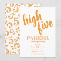 Convite de 5/5 de aniversário