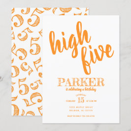 Convite de 5/5 de aniversário