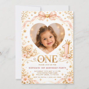 Convite de 6º Aniversário Menina com Foto