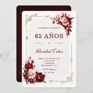 Convite de 65 Años Mujer