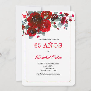 Convite de 65 Anos Mulher