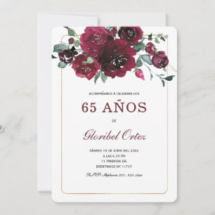 Convite de 65 Anos Mulher