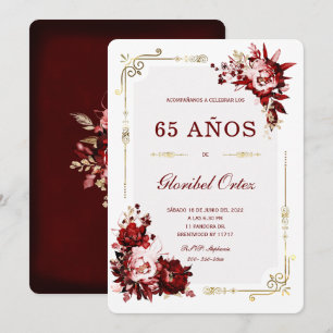 Convite de 65 Anos Mulher