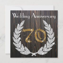 Convite de 70º Aniversário de Casamento Diamond La
